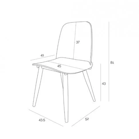 Szczegółowe zdjęcie nr 4 produktu Minimalistyczne krzesło Salvio - białe