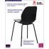 Fotografia Wygodne krzesło Effi 2X - czarne z kategorii Krzesła
