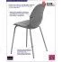 Fotografia Wygodne krzesło Tina 2X - szare z kategorii Krzesła