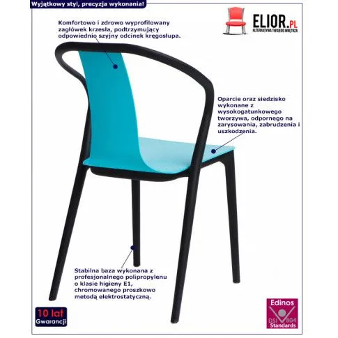 Fotografia Designerskie krzesło Mallon - niebieskie z kategorii Strona główna