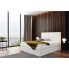 Szczegółowe zdjęcie nr 7 produktu Duże tapicerowane łóżko z wbudowanymi materacami Frezja 180x200 - 44 kolory