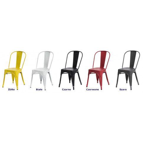Zdjęcie loftowe krzesło Kimmi 4X żółte stylowe - sklep Edinos.pl