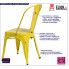 Fotografia Żółte metalowe loftowe krzesło - Kimmi 4X  z kategorii Krzesła