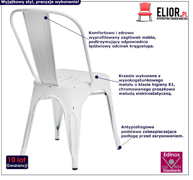 Designerskie krzesło Maye 4X - białe