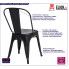 Fotografia Loftowe krzesło Kimmi 4X - czarne z kategorii Krzesła metalowe czarne