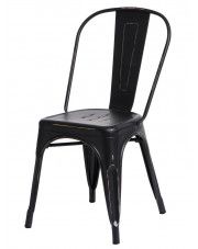 Loftowe krzesło Kimmi 4X - czarne w sklepie Edinos.pl