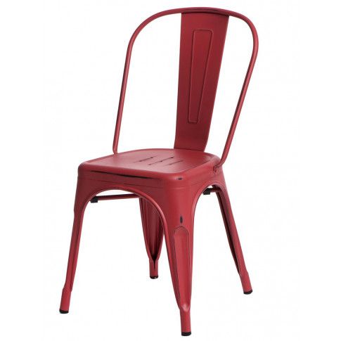 Zdjęcie produktu Loftowe krzesło Kimmi 4X - czerwone.