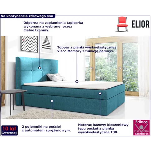 Kontynentalne łóżko z pojemnikiem 160x200 Magnolia