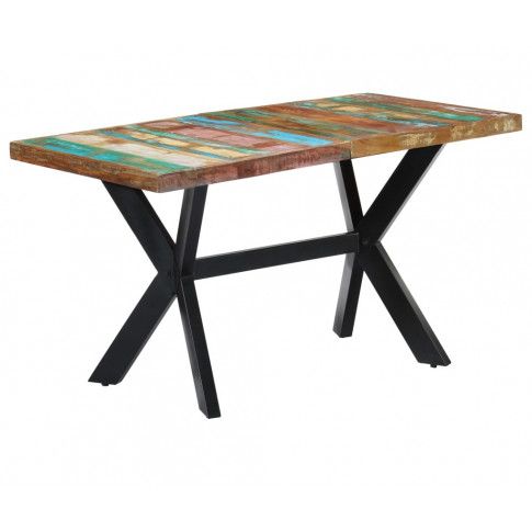 Zdjęcie produktu Wielokolorowy stół z drewna odzyskanego – Kalis 3X .