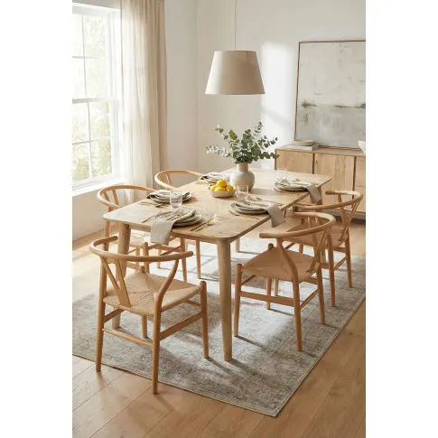 Fotografia Stół bielony z drewna mango kolor naturalny - Roksi 2X z kategorii Stoły