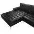 Szczegółowe zdjęcie nr 7 produktu vidaXL Sofa w kształcie L, skóra sztuczna, czarna, XXL, 326x163x83 cm