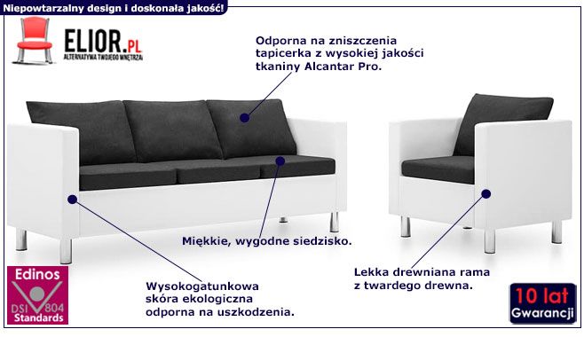 Zestaw wypoczynkowy sofa i fotel Karlo 4X