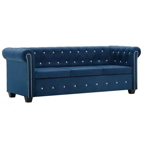 Zdjęcie komplet granatowych mebli wypoczynkowych Xavier | Edinos.pl