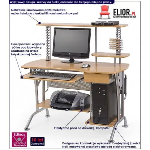 Fotografia Biurko z nadstawką Erica z kategorii Biurka komputerowe