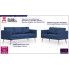 Fotografia Komplet 2 sof wypoczynkowych Bailey - Niebieski z kategorii Salon