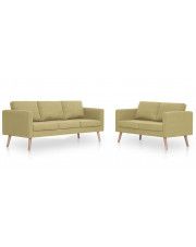 Komplet 2 sof wypoczynkowych Bailey - Zielony w sklepie Edinos.pl