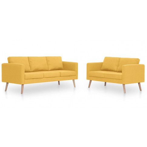 Zdjęcie produktu Komplet 2 sof wypoczynkowych Bailey -  Żółty.