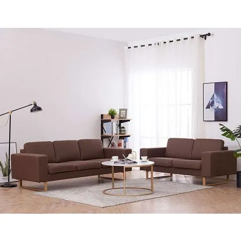 Szczegółowe zdjęcie nr 6 produktu Zestaw wypoczynkowy Ladi 2+3 - Brąz
