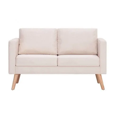 Szczegółowe zdjęcie nr 4 produktu Dwuosobowa kremowa kanapa - Imex 2X