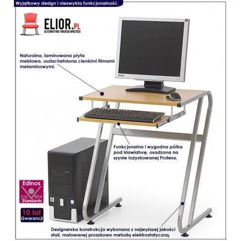 Fotografia Małe biurko na laptopa Erica 5X z kategorii Biurka komputerowe