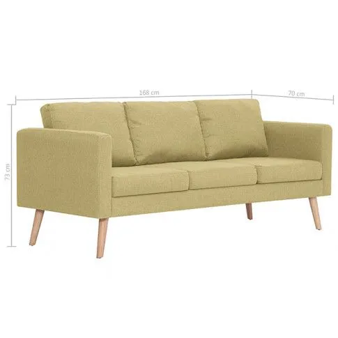 Szczegółowe zdjęcie nr 8 produktu Trzyosobowa zielona kanapa - Imex 3X