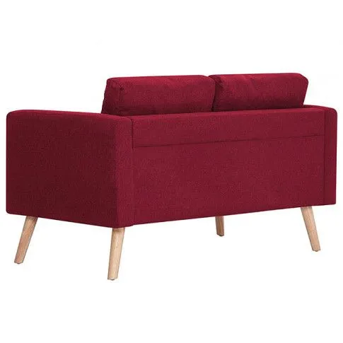 Szczegółowe zdjęcie nr 6 produktu Dwuosobowa kanapa w kolorze czerwonego wina - Imex 2X