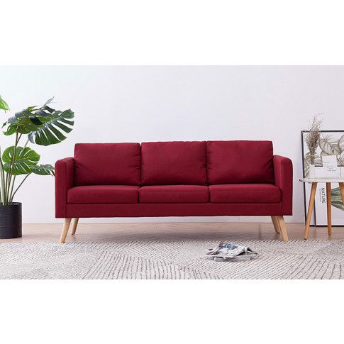 Fotografia Trzyosobowa kanapa w kolorze czerwonego wina - Lavinia 3X z kategorii Tanie kanapy i sofy