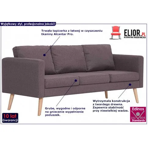 Fotografia Trzyosobowa kanapa w kolorze taupe - Imex 3X z kategorii Kanapy i sofy