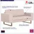 Szczegółowe zdjęcie nr 8 produktu Elegancka dwuosobowa sofa Ladi 2X - kremowa