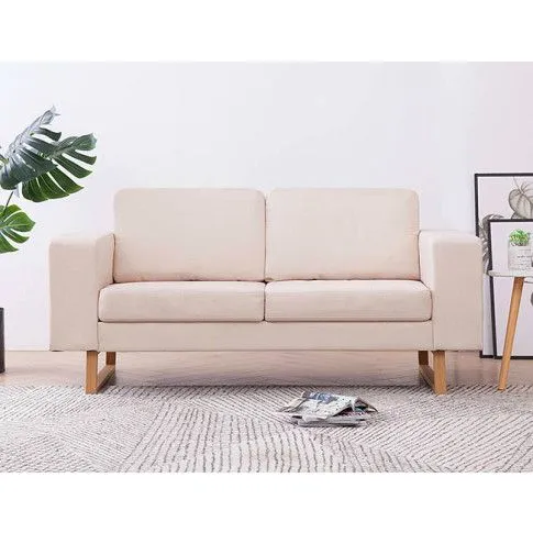 Szczegółowe zdjęcie nr 9 produktu Elegancka dwuosobowa sofa Ladi 2X - kremowa