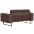 Fotografia Elegancka dwuosobowa sofa Williams 2X - brązowa z kategorii Tanie kanapy i sofy