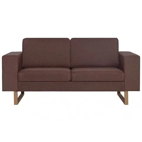 Szczegółowe zdjęcie nr 5 produktu Elegancka dwuosobowa sofa Ladi 2X - brązowa