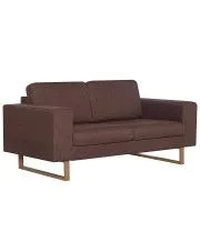 Elegancka dwuosobowa sofa Williams 2X - brązowa