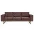 Fotografia Elegancka trzyosobowa sofa Williams 3X - brązowa z kategorii Tanie kanapy i sofy