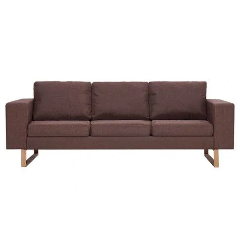 Fotografia Elegancka trzyosobowa sofa Ladi 3X - brązowa z kategorii Kanapy i sofy