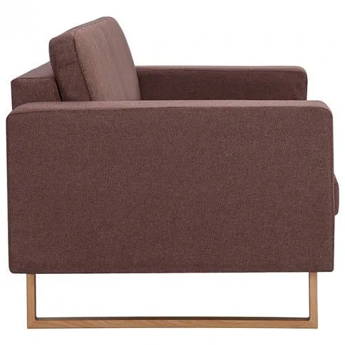 Szczegółowe zdjęcie nr 4 produktu Elegancka trzyosobowa sofa Ladi 3X - brązowa