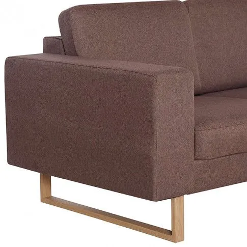Szczegółowe zdjęcie nr 7 produktu Elegancka trzyosobowa sofa Ladi 3X - brązowa