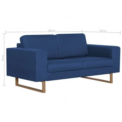 Szczegółowe zdjęcie nr 5 produktu Granatowa elegancka dwuosobowa sofa - Williams 2X