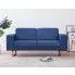 Szczegółowe zdjęcie nr 9 produktu Granatowa elegancka dwuosobowa sofa - Williams 2X