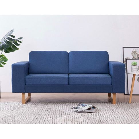 Szczegółowe zdjęcie nr 9 produktu Elegancka dwuosobowa sofa Williams 2X - niebieska