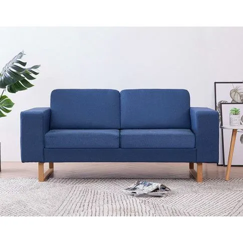 Szczegółowe zdjęcie nr 9 produktu Granatowa elegancka dwuosobowa sofa - Williams 2X