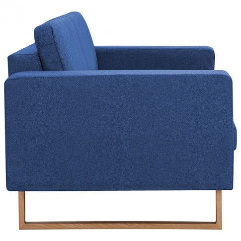 Szczegółowe zdjęcie nr 4 produktu Elegancka trzyosobowa sofa Williams 3X - niebieska