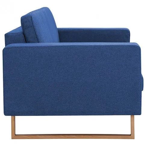 Szczegółowe zdjęcie nr 4 produktu Granatowa elegancka trzyosobowa sofa - Ladi 3X