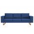 Szczegółowe zdjęcie nr 6 produktu Elegancka trzyosobowa sofa Williams 3X - niebieska