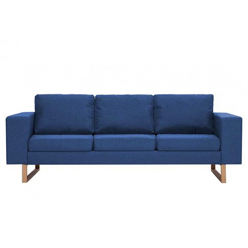 Szczegółowe zdjęcie nr 6 produktu Elegancka trzyosobowa sofa Williams 3X - niebieska
