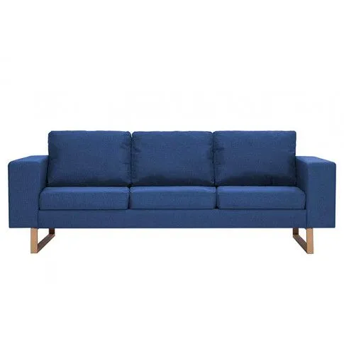 Szczegółowe zdjęcie nr 6 produktu Granatowa elegancka trzyosobowa sofa - Ladi 3X