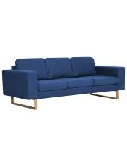Granatowa elegancka trzyosobowa sofa - Williams 3X w sklepie Edinos.pl