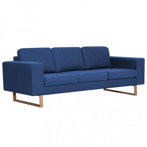 Zdjęcie produktu Elegancka trzyosobowa sofa Williams 3X - niebieska.