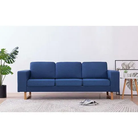 Szczegółowe zdjęcie nr 9 produktu Granatowa elegancka trzyosobowa sofa - Ladi 3X