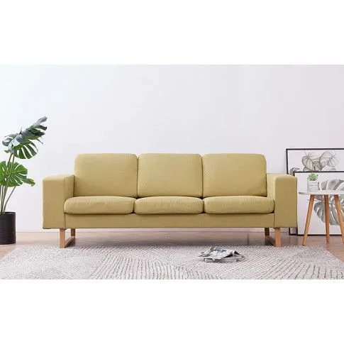 Szczegółowe zdjęcie nr 9 produktu Elegancka trzyosobowa sofa Ladi 3X - zielona